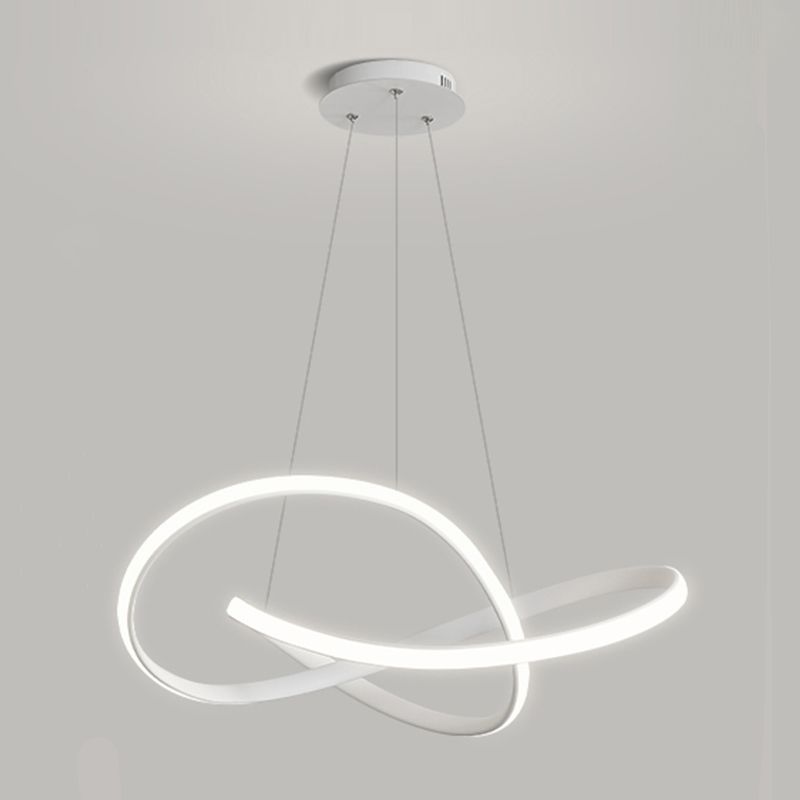 Noordse lineaire kroonluchter metalen metalen LED -kroonluchter hanger voor woonkamer