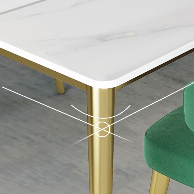 1/2/5 Pieces Rectangular Dining Table Set Modern Stone Dining Room Table and Chairs