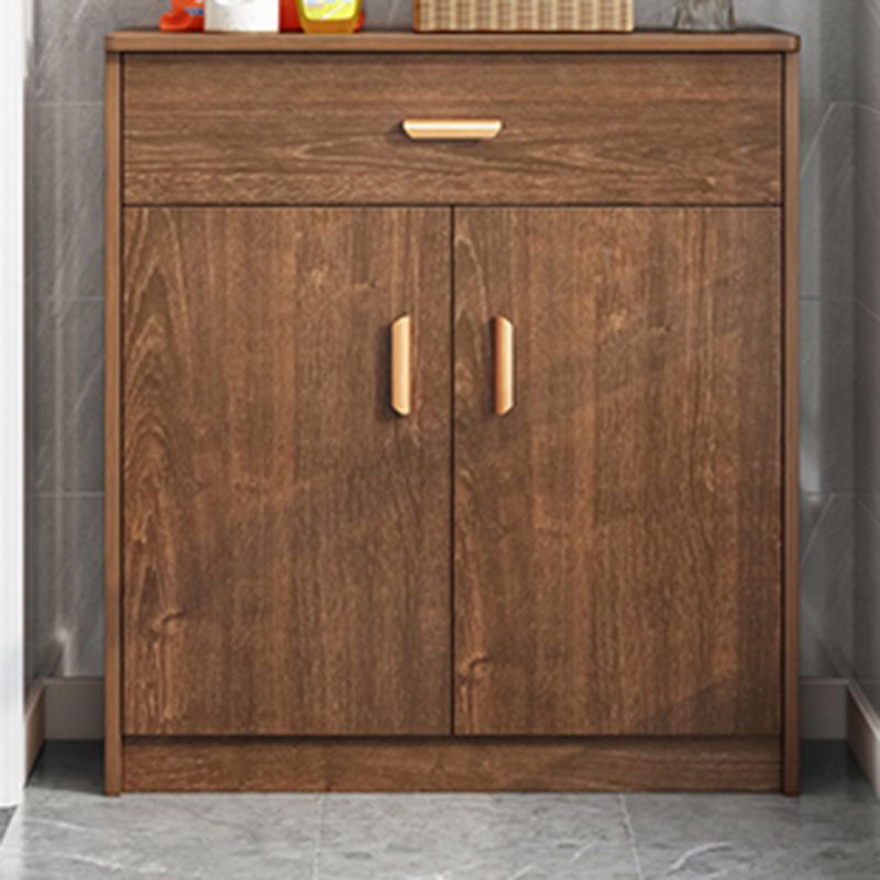 Modern Rectangle Chest Wood Bar Pulls Side Cabinet With Doors