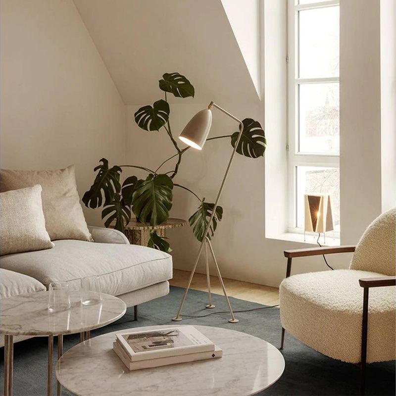 Scandinavian Arm Chair Solid Color Living Room Cushion Back Square Arms Armchair