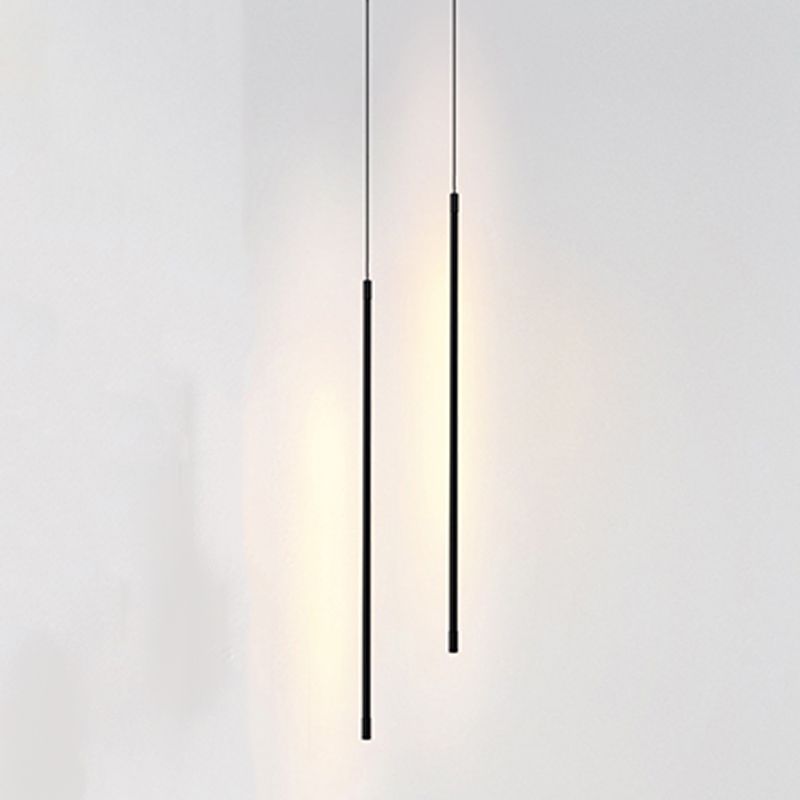 Metal Linear Hanging Lights Modern Style 1 Light Hanging Mount Fixture