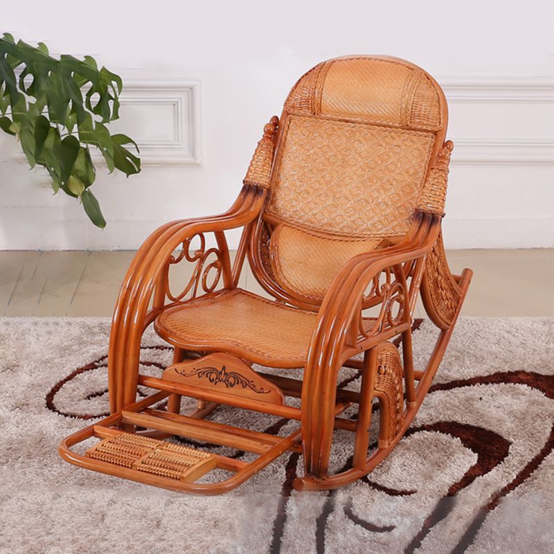 Modern Rocker Chair Pure Color Wooden Rocking Chair for Living Room