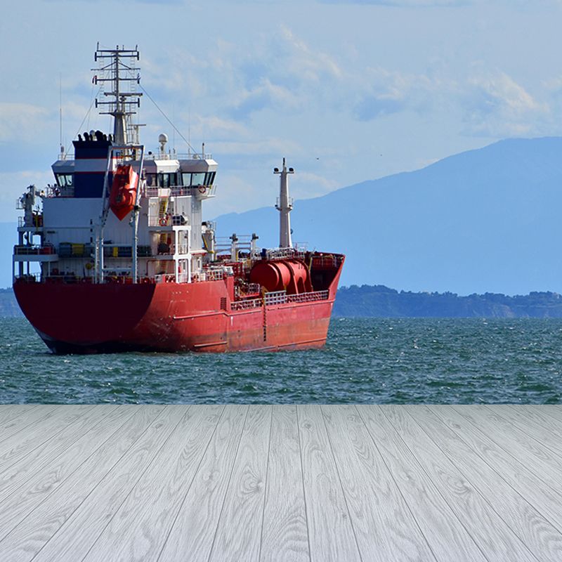 Photography Industrial Ship Mural Mildew Resistant Wall Covering for Home Decoration