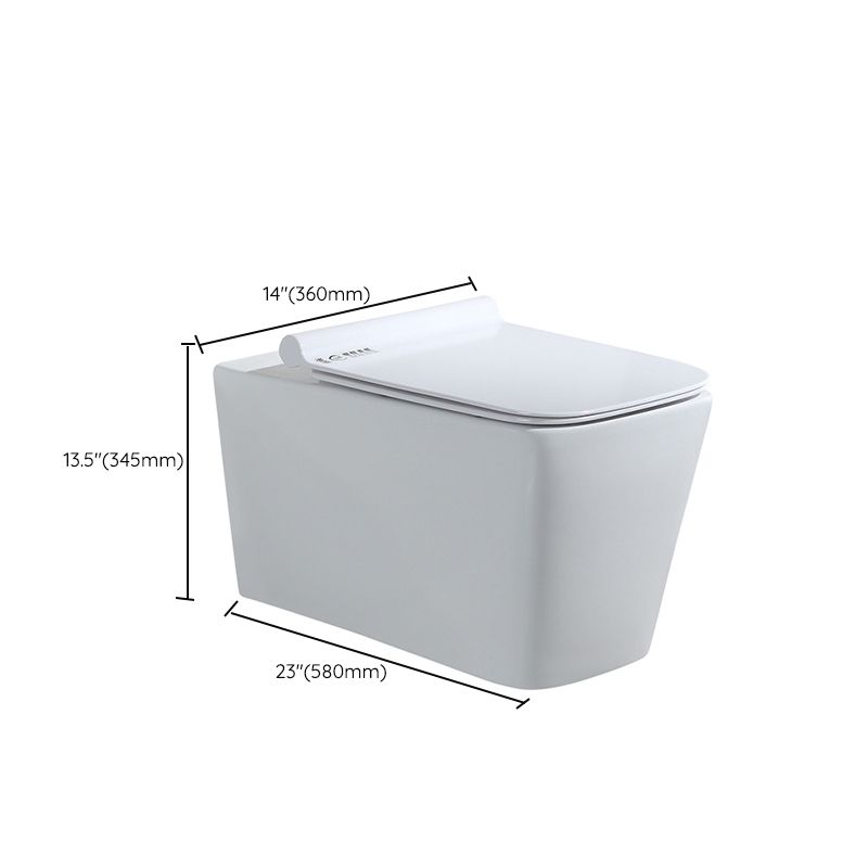 Contemporary Wall Mount Toilet Bowl White Seat Included Urine Toilet for Bathroom