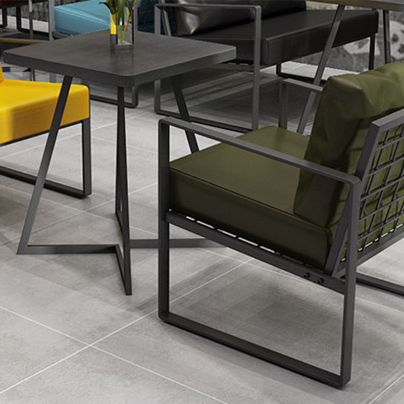 26.77" W Faux Leather Square Arm Sofa Contemporary Sofa for Living Room