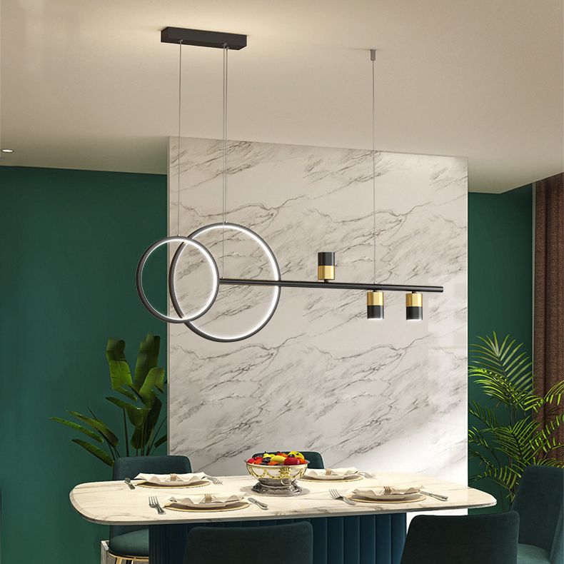 Modern Style Round Shape Island Pendants Metal Pendant Lights for Dining Room
