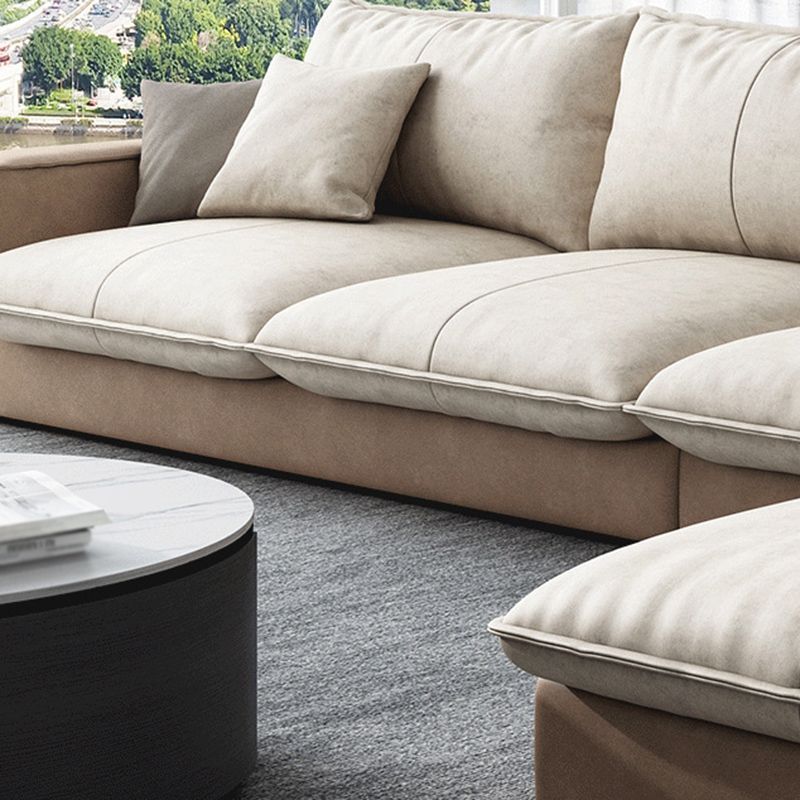 Assembled Living Room Square Arm Modular Contemporary Sofa & Chaise