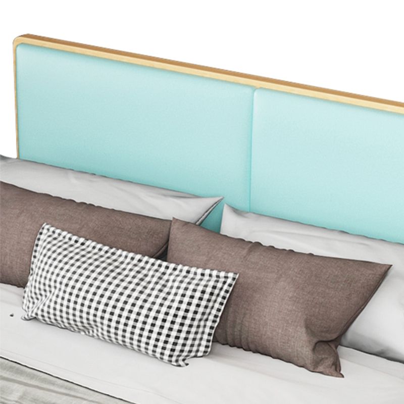 Contemporary Panel Wood Standard Bed with Rectangular Headboard