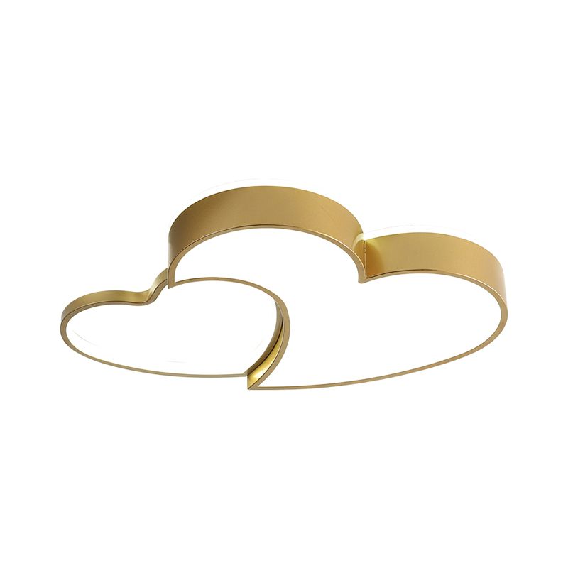 Lámpara de techo con forma de nube/círculo/molino de viento, luz LED empotrada de metal moderna para dormitorio infantil en oro pulido