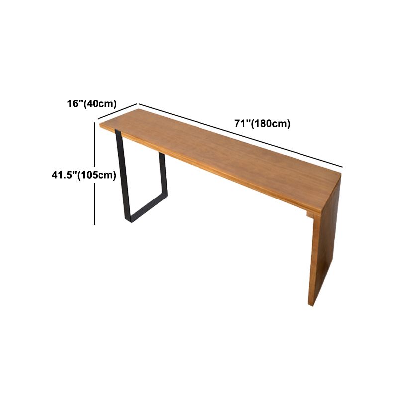 1/2 Pieces Luxurious Rectangular Pub Table Set Wooden Counter Table with Backless Stools