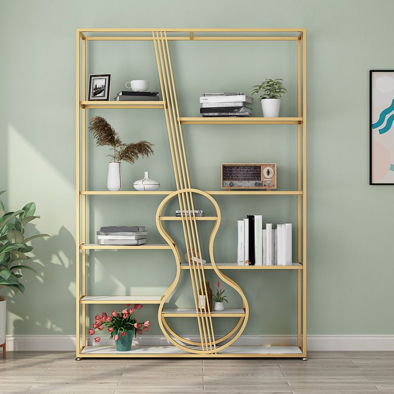 Modern Metal Shelf Bookcase Open Shelf Bookshelf with Shelves for Living Room