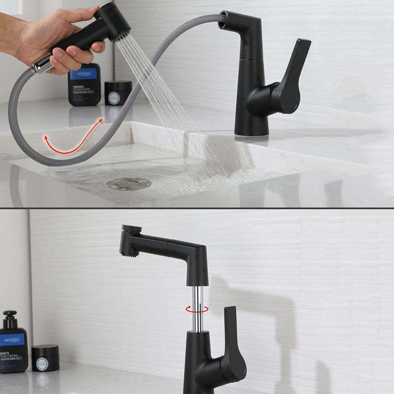 Single Lever Handle Faucets Contemporary Centerset Faucets for Bathroom