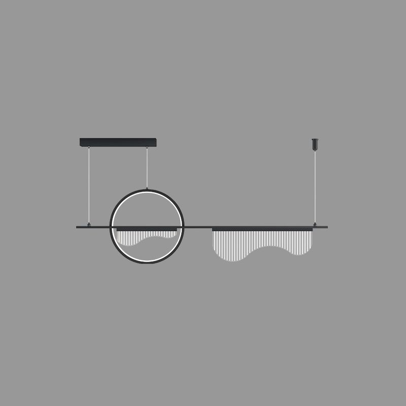 Lampada dell'isola della sala da pranzo a forma di geometrico Light Acrilic Acriling LED BIFFING ASSOGNANTE LUCE