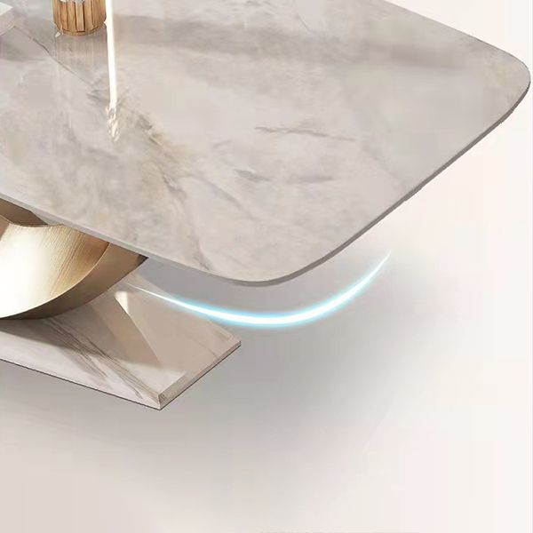 Luxurious Sintered Stone Dining Set Rectangle 1/4/5/7 Pieces Dinette Table Set