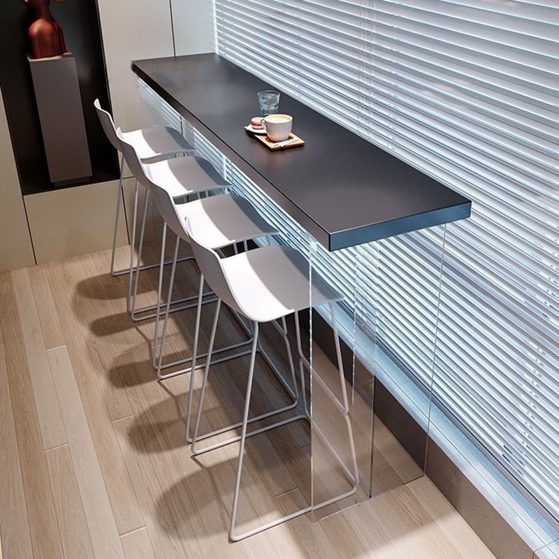 Glam Solid Wood Bar Table Tulip Dining Table for Kitchen Living Room