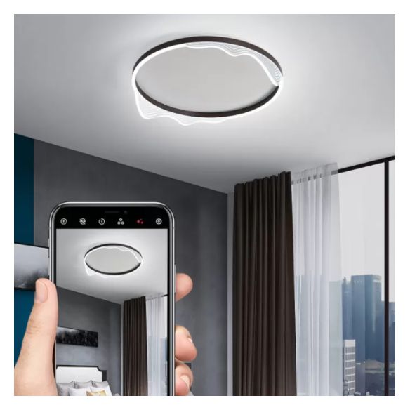 Plafonnier circulaire encastré dessin animé simplicité moderne luminaire de montage au plafond pour chambre à coucher