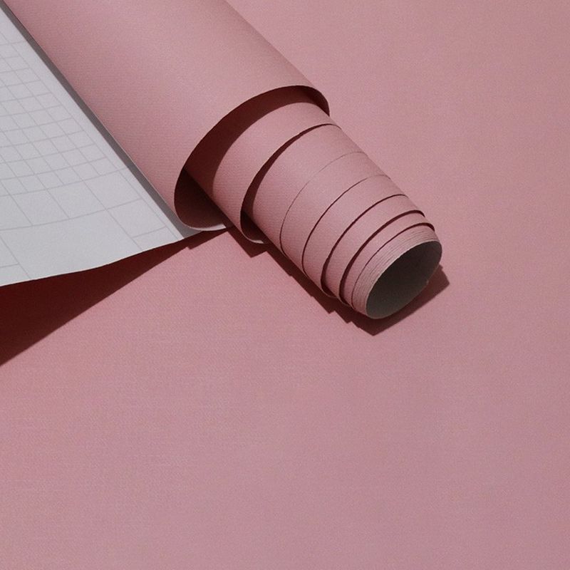 Minimal Girls Wallpaper with Solid Pattern Pastel Color Pick-Up Sticks Wall Covering, Easy to Remove