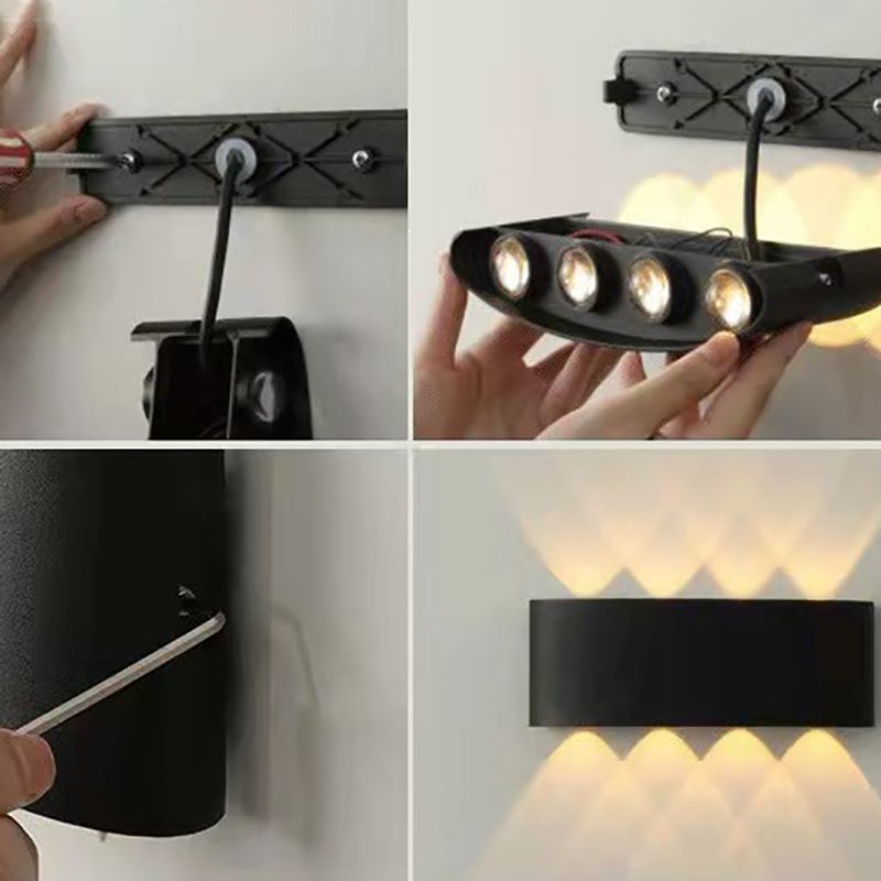 Moderne Wandmontage Leichte einfache LED -Wandleuchtenlampenvorrichtung für Innen im Freien im Freien