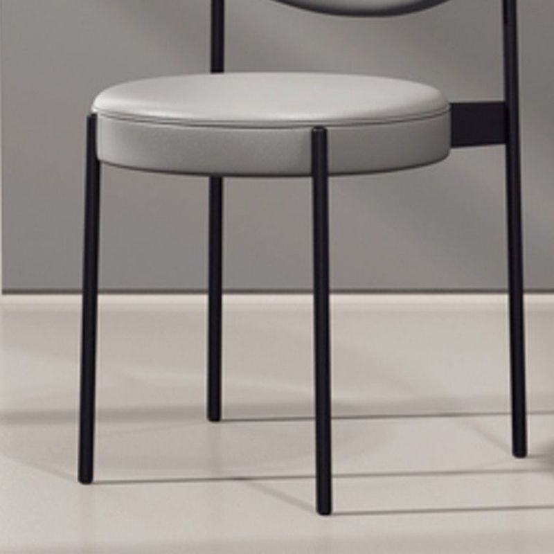 Metal Industrial Style Side Chair 16" Wide Open Back Dining Side Chair