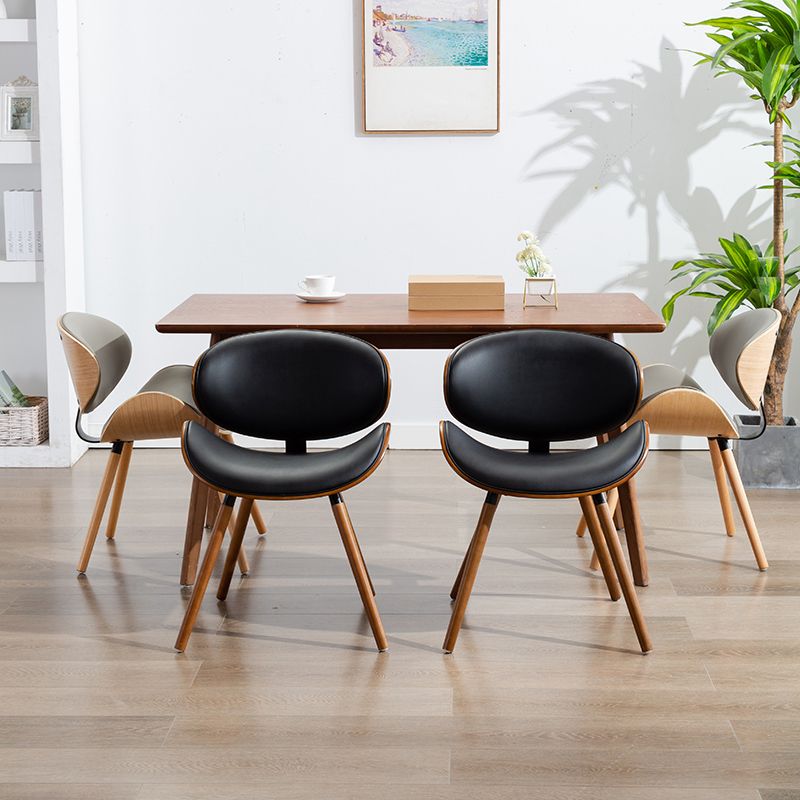 Moderne stijl Dining Side stoel stoelloze een enkele stoel voor keuken met houten benen