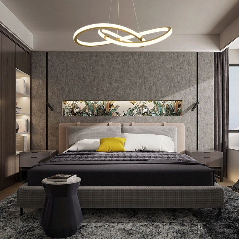 Kronleuchterleuchte Designer Moderner Einfachheit Metall Anhänger Beleuchtung für das Restaurant