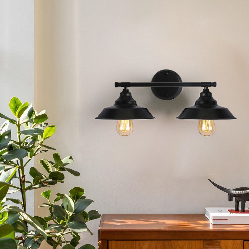 Industrial Metal Vanity Sconce Light Barn Shade Wall Mounted Light for Mirror Cabinet