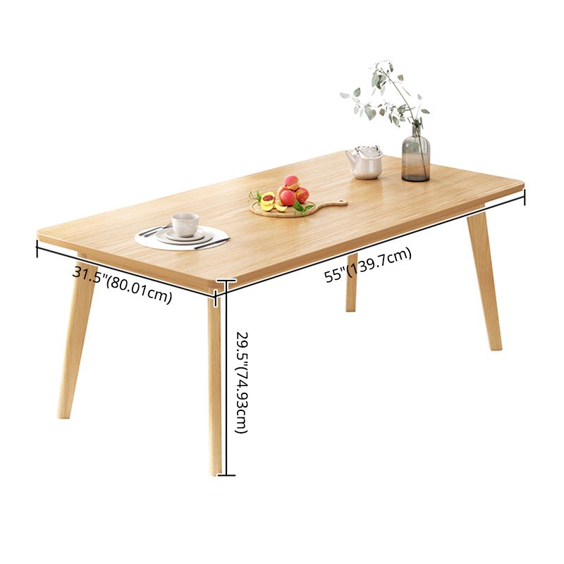 Contemporary MDF Rectangle Shape Dining Set Kitchen Standard Dining Set with 4 Legs Table