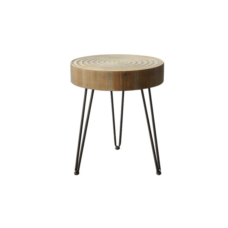 Scandinavian 3 Legs Coffee Table Round Wooden Cocktail Table for Living Room