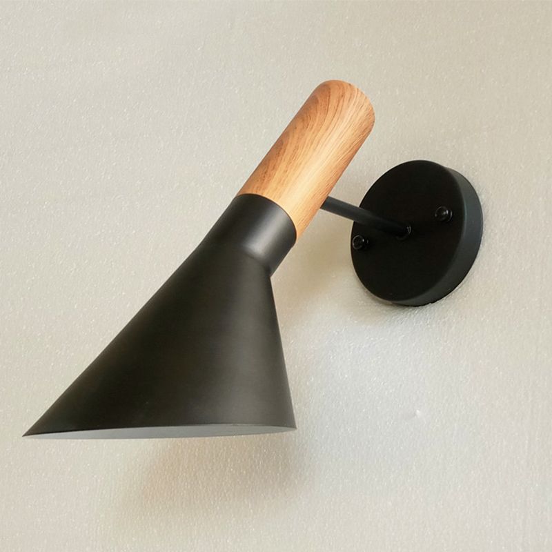 Industrial Style Hourglass Shape Wall Sconce Metal 1 Sconce Light in White/Black