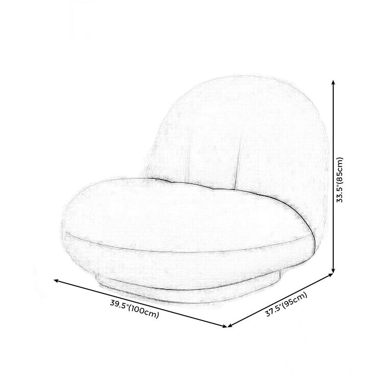 Scandinavian Cream Tight Back Sofa/Sectional with Curved Corner for Living Room