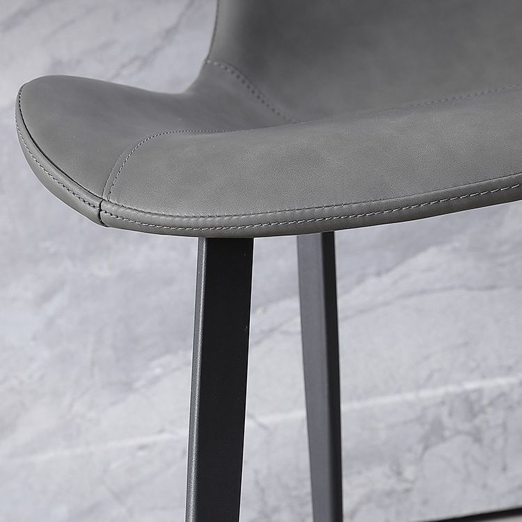 Silla auxiliar de cuero para el hogar contemporánea, acabado mate, sillas de comedor Parsons
