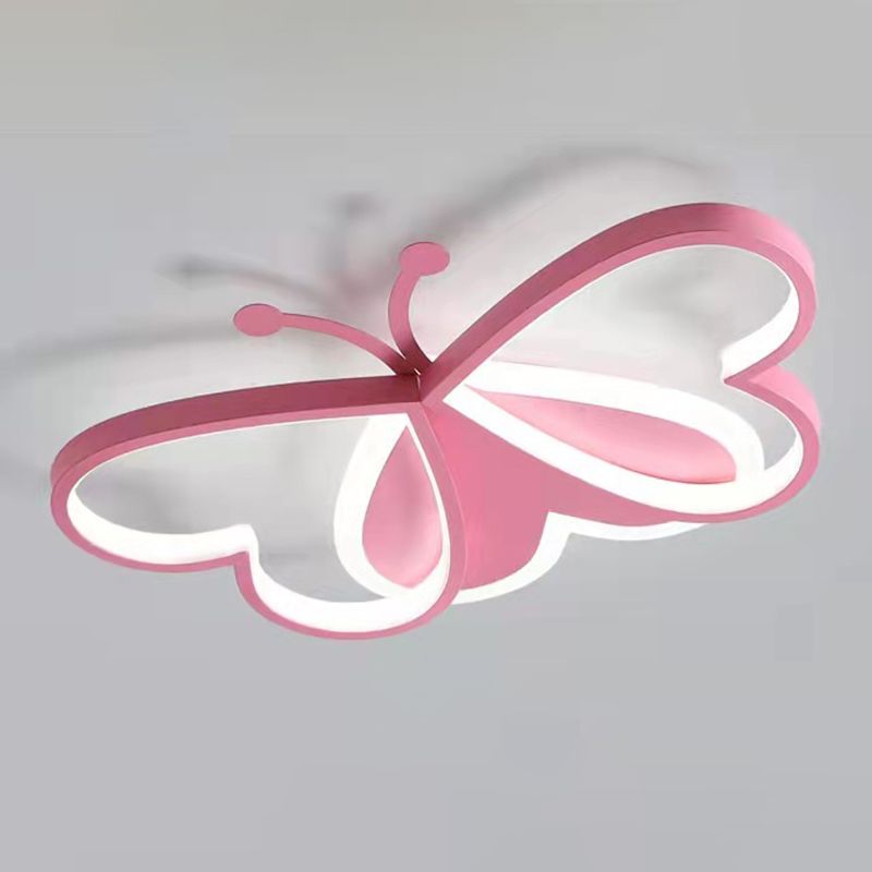 Mariposa cerca de la lámpara de techo estilo moderno lámpara de techo de metal LED para dormitorio