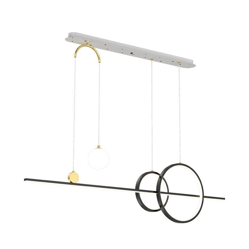 5-Light Modernism Kitchen Island Lighting Golden/Black/Blue LED Island Pendant Lighting