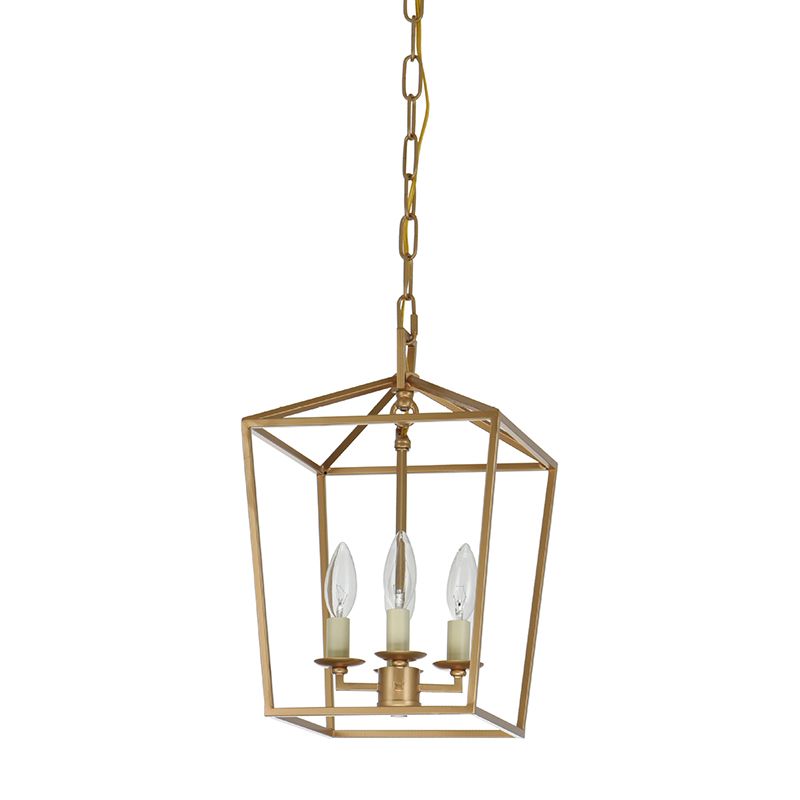 4-Light Cage Pendant Lighting Industrial Metal Hanging Chandelier with Candle Design