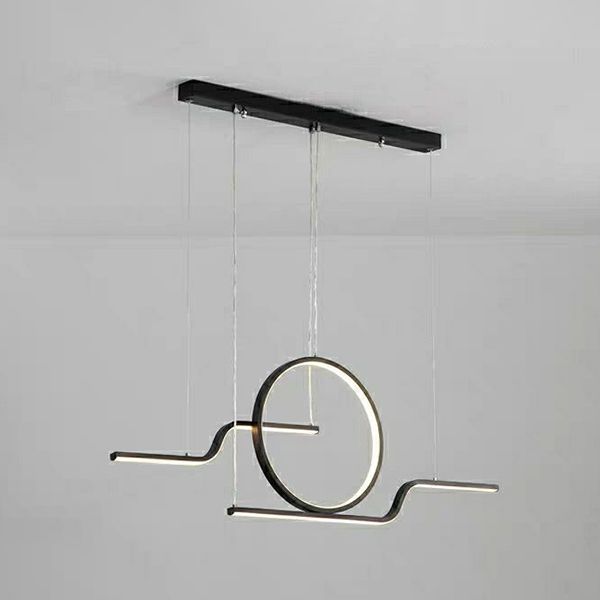 Geometric Island Lighting Modern Metal 3 Light Island Chandelier with Acrylic Shade