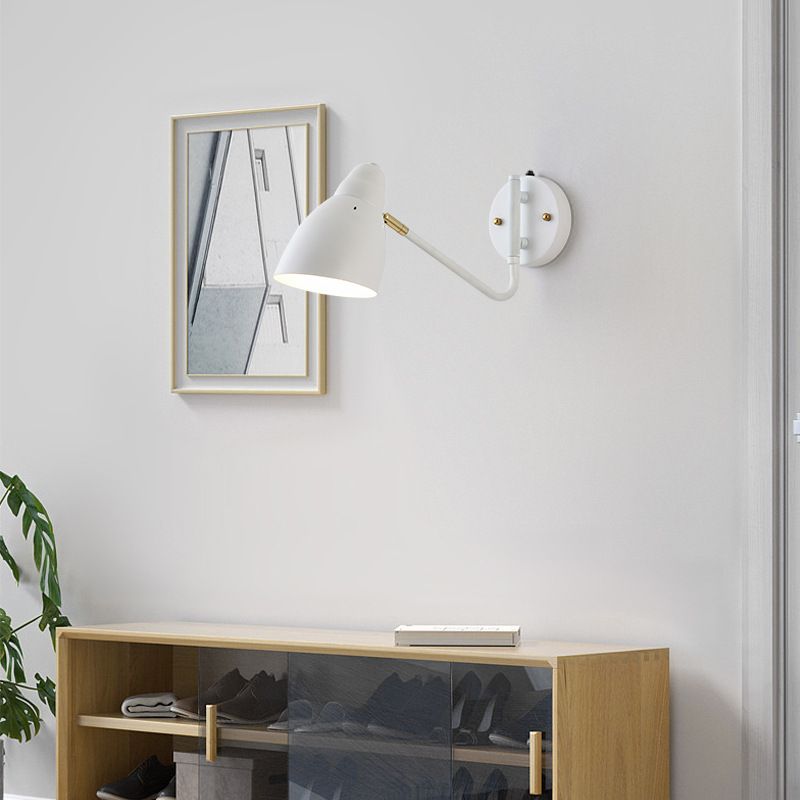 Modern 1-Light Wall Sconce Wrought Iron Geometric Wall Light for Bedroom
