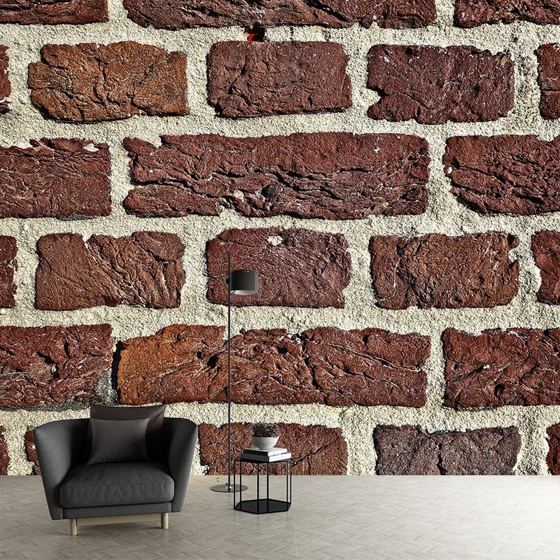 Industrial Style Brick Wall Wall Covering for Living Room, Moisture Resistant