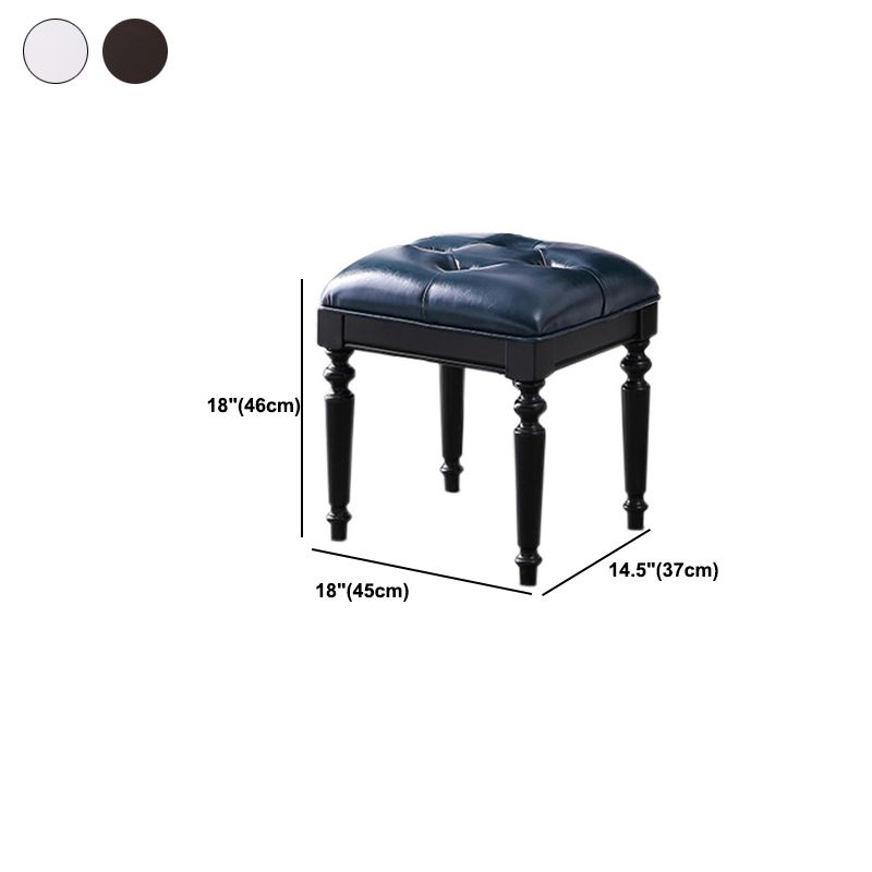 15.74" Wide Birch Vanity Set with Stool Make-up Vanity with Drawer and Mirror