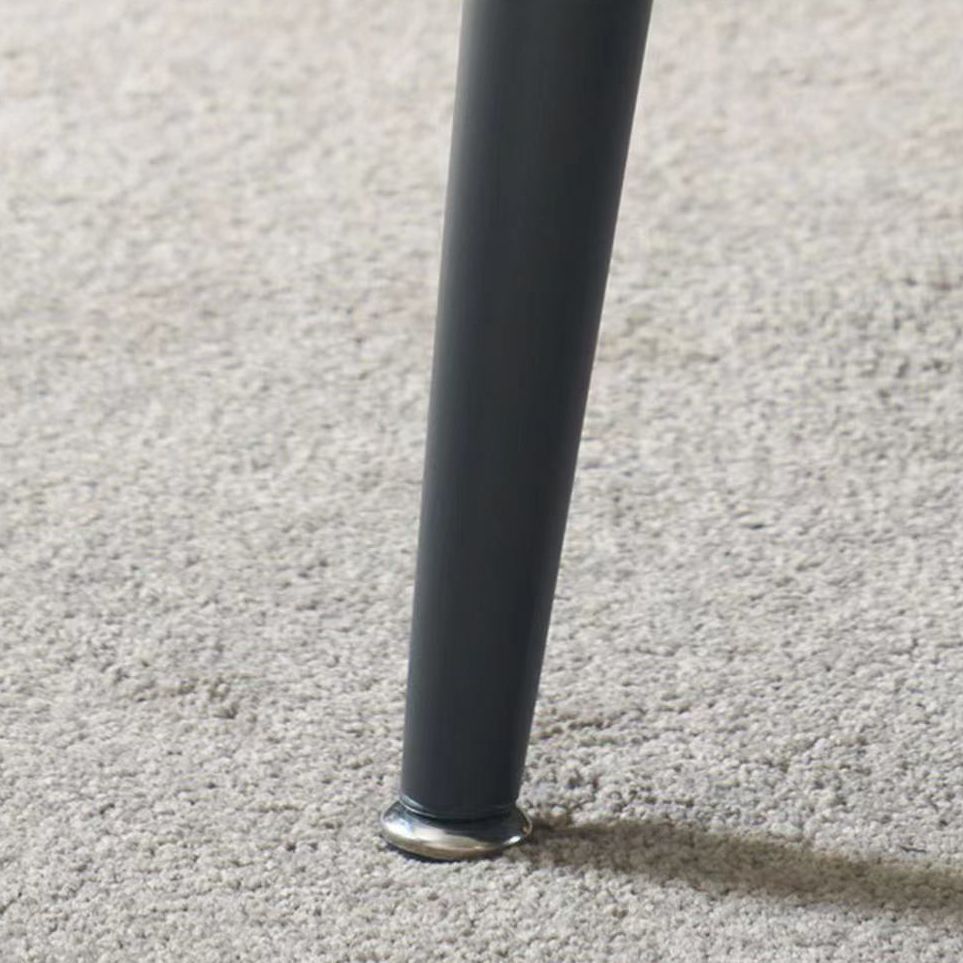 Traditional Sintered Stone Top Dining Set with 4 Black Metallic Legs for Dining Furniture