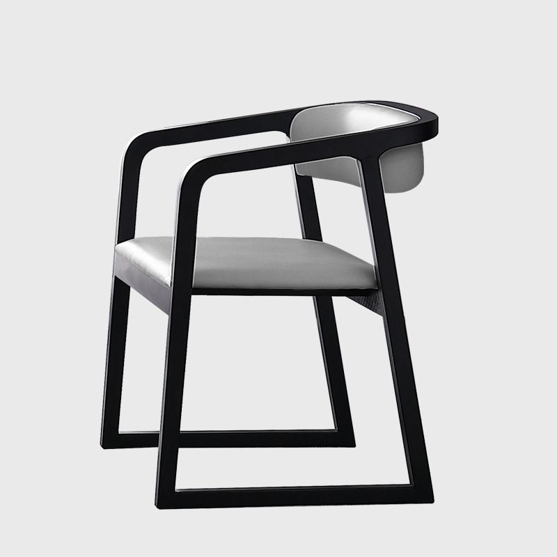 Silla escandinava de madera para comedor, cocina, sillón con respaldo abierto