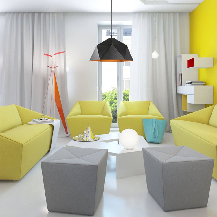 Modern Minimalist Style Geometric Pendant Lighting Fixtures Metal 1 Light Hanging Ceiling Light