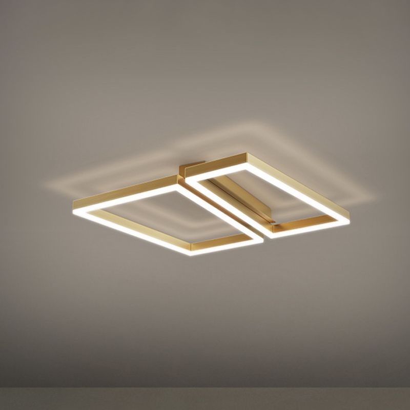 Hedendaagse Geometrisch Flush Light Metal 2 Light Flush Mount Plafond