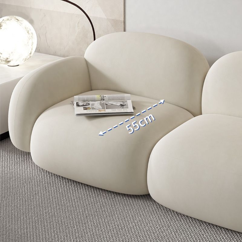 Contemporary Cushions Rolled Arm Living Room Stationary Settee