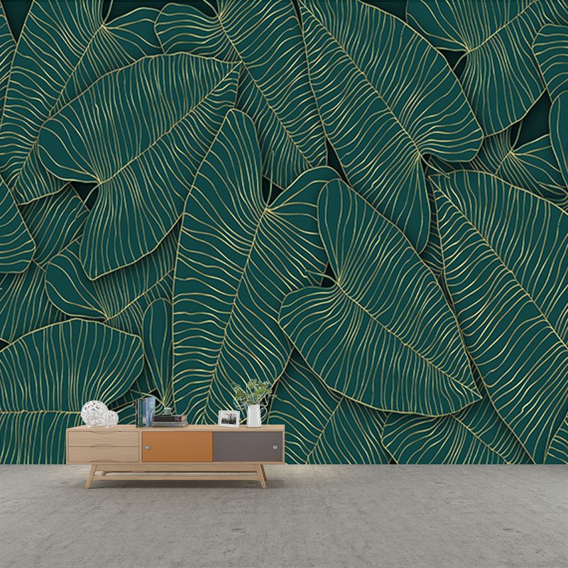 Tropical Leaves Indoor Decoration Mural for Living Room Bedroom, Made to Measure