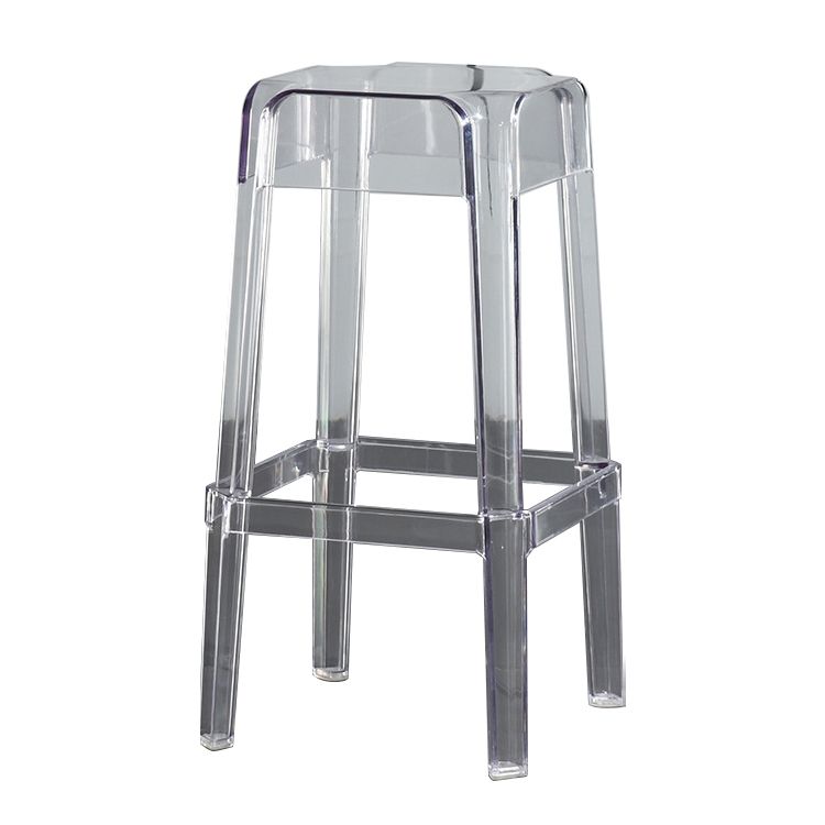 Modern Style Backless Bar-stool Plastic Counter Bar Stool with Plastic Legs for Home