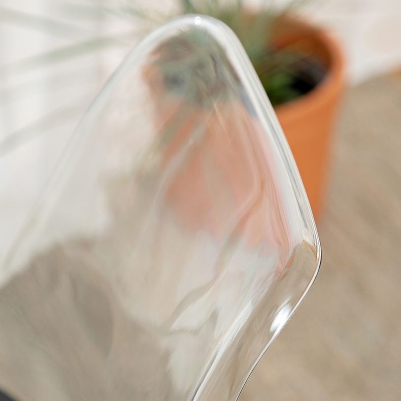 Modern Style Indoor-Outdoor Plastic Side Chair Set Clear Stack Dining Chair