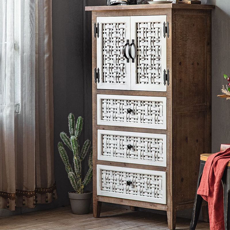 Industrial Rectangle Bar Pulls Accent Cabinet With Doors Cabinet