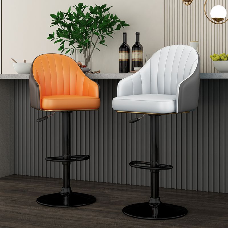 Industrial Backrest Bar Stool Adjustable Counter Stool for Hone