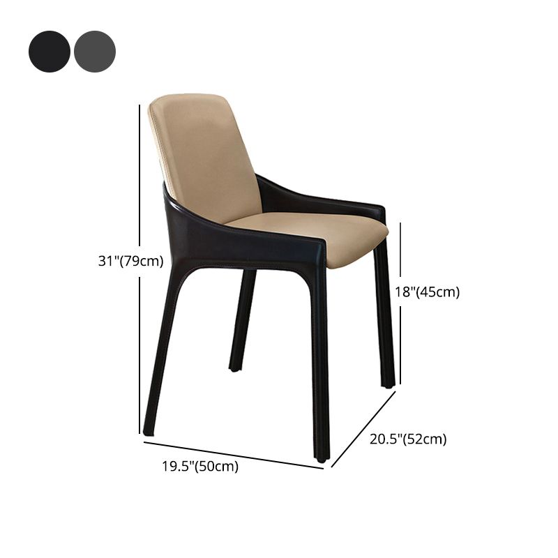 Contemporary Metal Dining Chair Upholstered Dining Side Chair for Restaurant Use