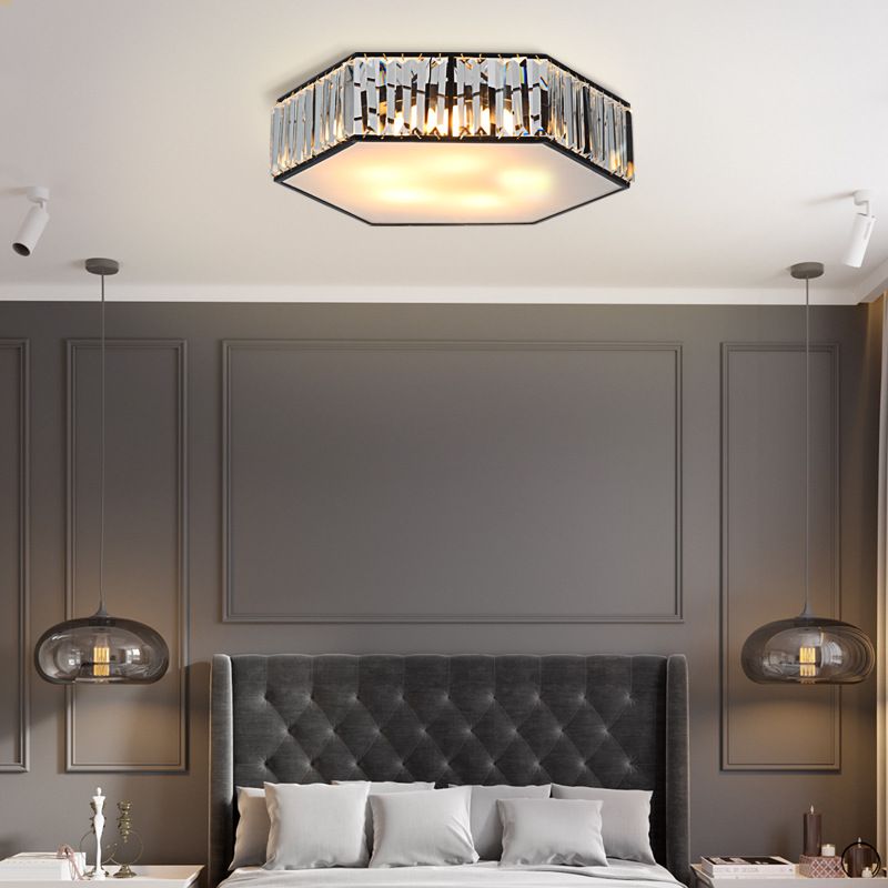 Zeshoekige kristallen inbouwplafondlamp Moderne gouden inbouw plafondverlichtingsarmatuur